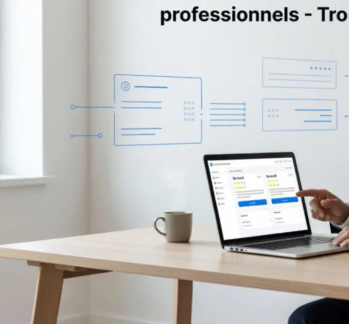 Tableau de bord d'avis d'experts avec notes, graphiques et comparaisons