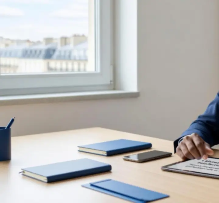 Client confiant consultant un avis en ligne